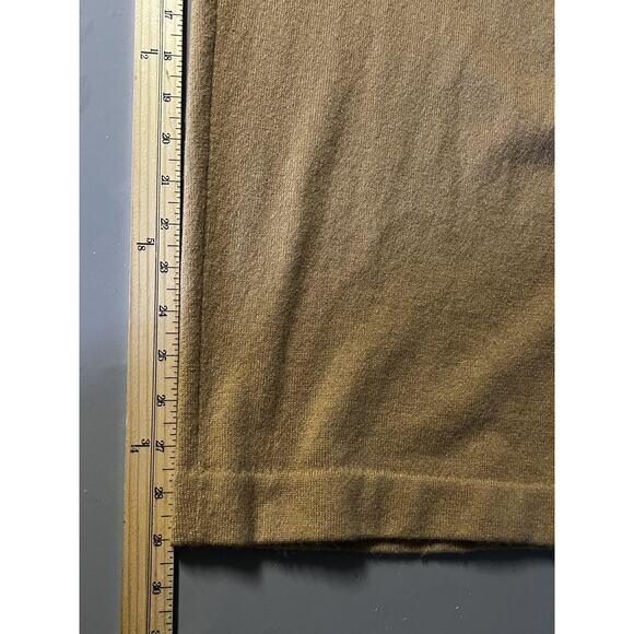 St John Pants Womens 12 Tan 100% Cashmere Knit Wide Leg Drawstring Lounge - Picture 9 of 11